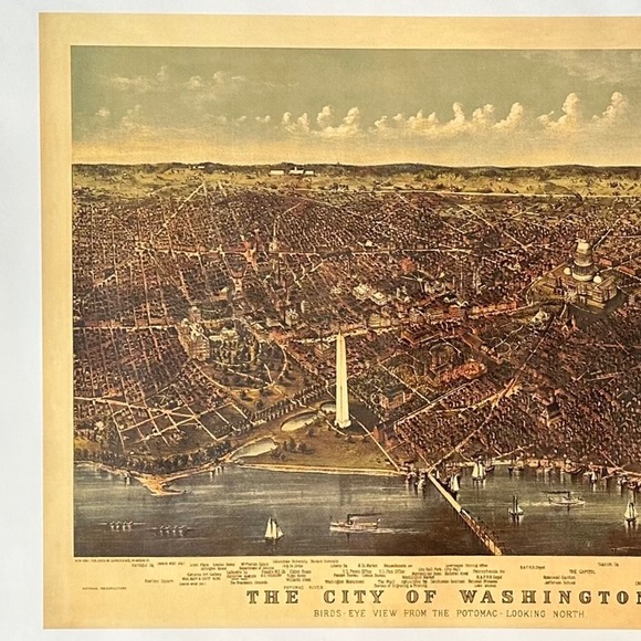 New in Wrap The City of Washington, DC Cityscape Lithograph Print Art 24 x 18 in - Picture 3 of 12